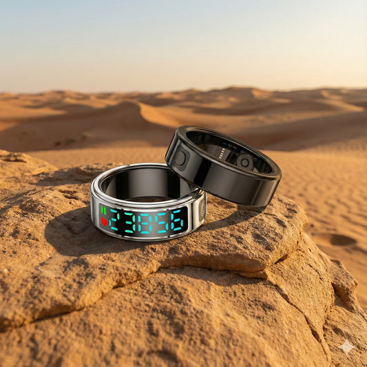 Smart Ring With Charging Case Multiple Sports Modes Pedometer Heart Rate Sleep Monitoring Smart Display Fashion Fitness Rings